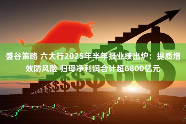 盛谷策略 六大行2025年半年报业绩出炉：提质增效防风险 归母净利润合计超6800亿元